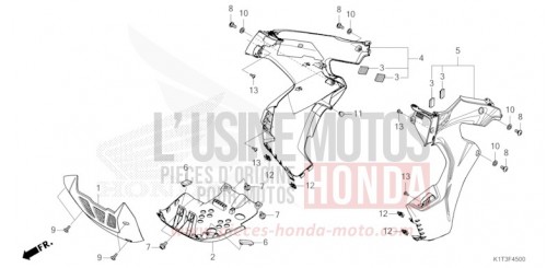 CARENAGE MILIEU CRF300LRAM de 2021